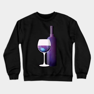 Red Wine Galaxy Space Crewneck Sweatshirt